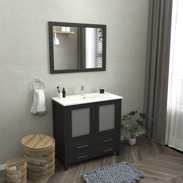 Wade Logan® Karson 35.8'' Free Standing Single Bathroom Vanity with